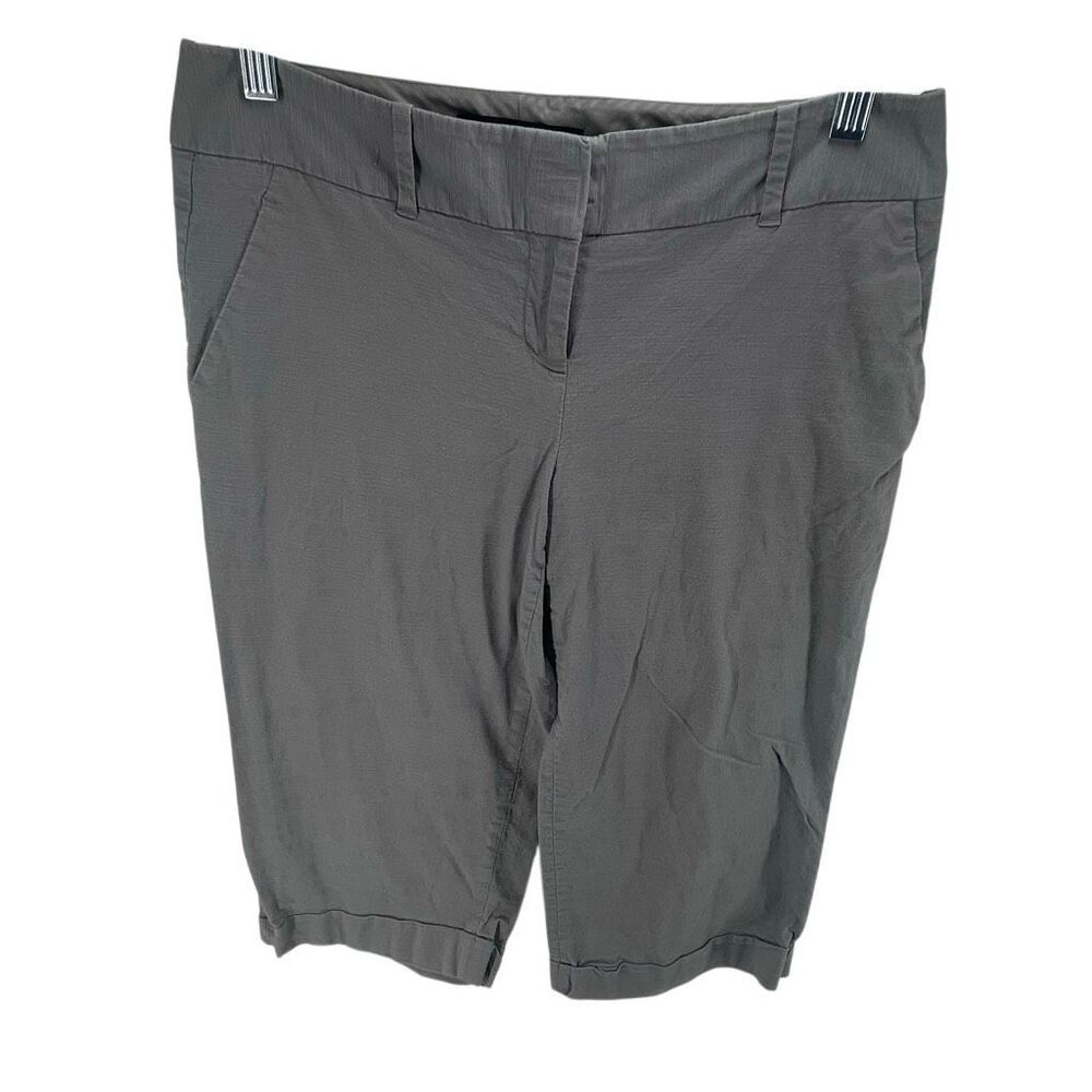 The Limited Women's Cassidy Fit Cuffed Capri Trouser Dress Pants Gray Size 4
